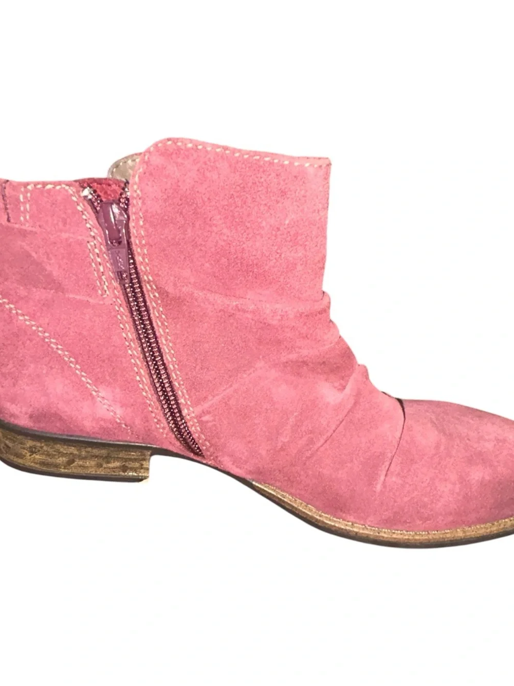 Earth Avani Billings Merlot Suede Slouchy Ankle Boots Booties 8.5 Wide